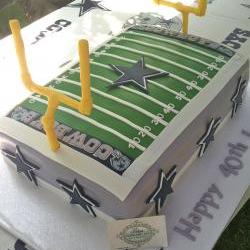 Fondant Football Field Includes 2 Field Goals, 2 End zone Team Names, 4 Icing Image Helmets, 2 Icing Images Green for Field,Yard Numbers